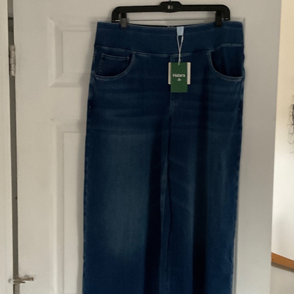 HALARA Dark Blue Flare Jeans